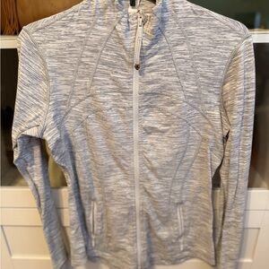 Lululemon Athletica define Light Gray Zip-Up Jacket size 8